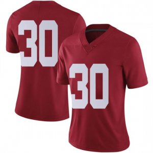NCAA Women's Alabama Crimson Tide #30 King Mwikuta Stitched College Nike Authentic No Name Crimson Football Jersey PR17I83TV